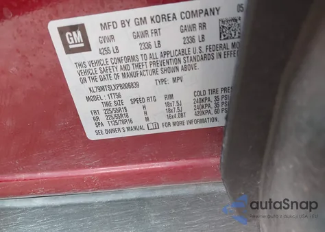 2023 Chevrolet Trailblazer Fwd Rs из США, поврежденный, VIN KL79MTSLXPB006839